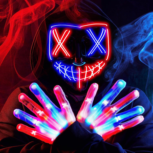 Halloween led mask - halloween, light