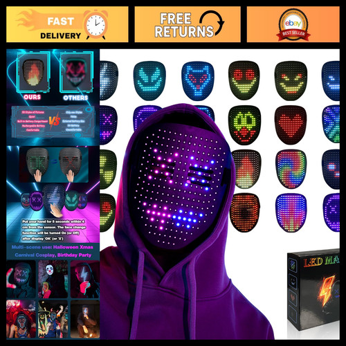 Led light mask - led, light-up