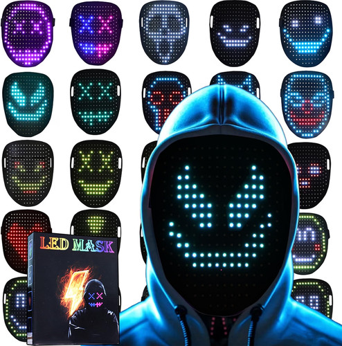 Led light mask with - mask, gesture