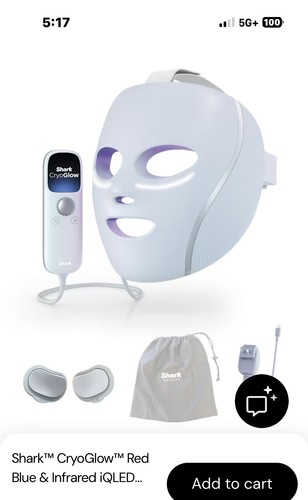 Shark cryoglow led face mask - cryoglow,
