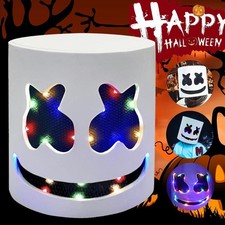 Marshmallow LED DJ Mask Full