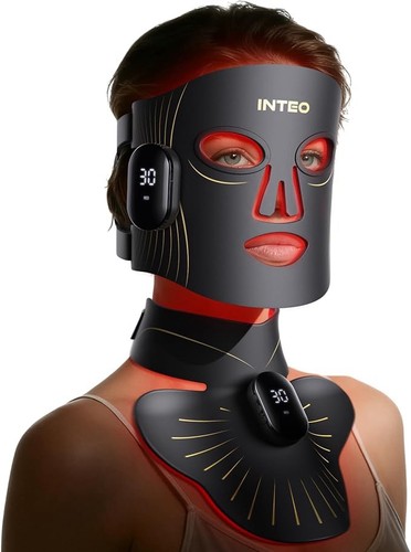 Red light therapy mask - red, for