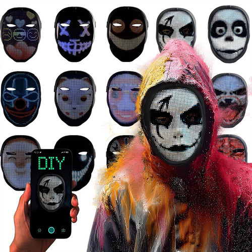 Led mask with app - with,