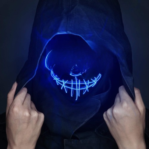 Halloween luminous mask led - halloween,