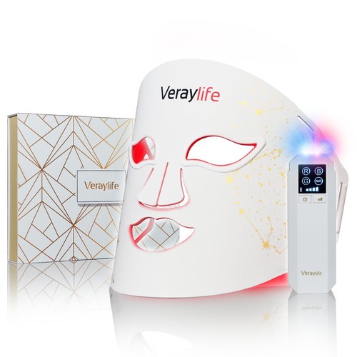 Veraylife red light face mask - red,