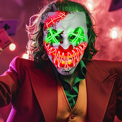 Led clown mask - el, wire