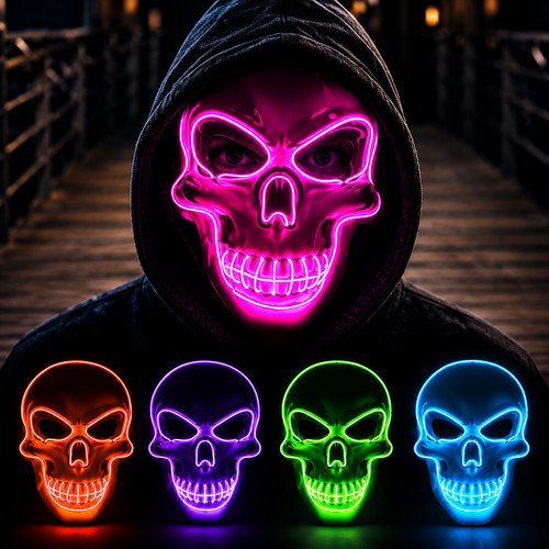 Light skeleton mask - light,