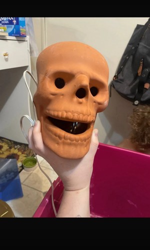 Led skull full mask - led,